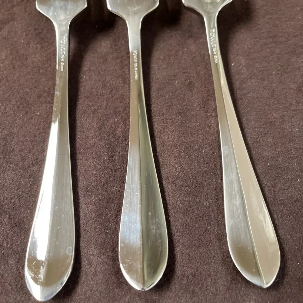 Towle Dinner Forks Boston Antique 18/8 Stainless Japan Flatware Lot of 3